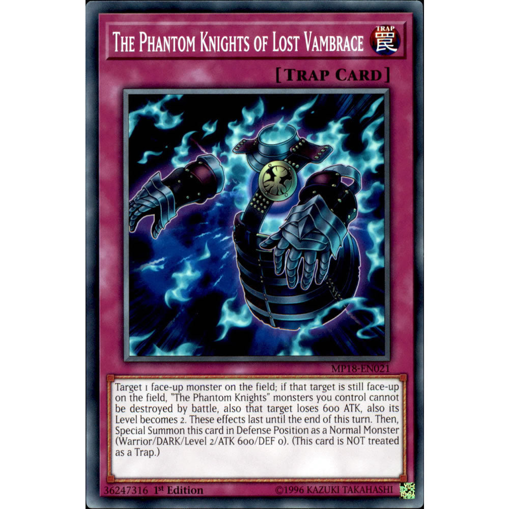 The Phantom Knights of Lost Vambrace MP18-EN021 Yu-Gi-Oh! Card from the Mega Tin 2018 Mega Pack Set