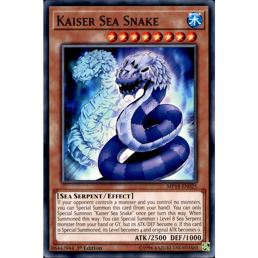 Kaiser Sea Snake MP18-EN025 Yu-Gi-Oh! Card from the Mega Tin 2018 Mega Pack Set