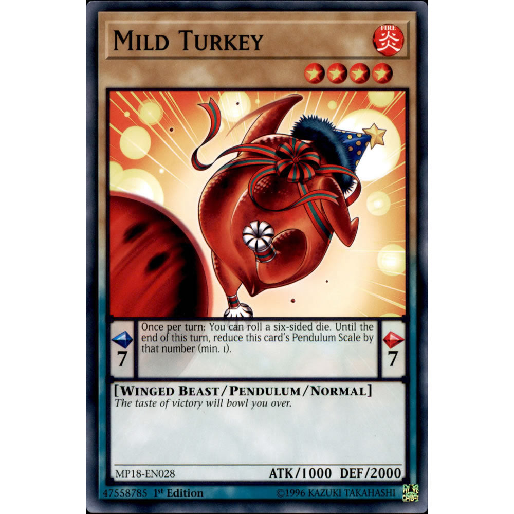 Mild Turkey MP18-EN028 Yu-Gi-Oh! Card from the Mega Tin 2018 Mega Pack Set