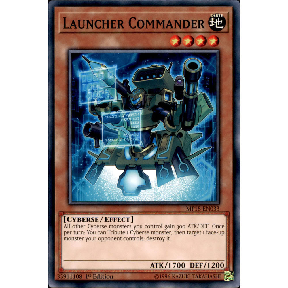Launcher Commander MP18-EN033 Yu-Gi-Oh! Card from the Mega Tin 2018 Mega Pack Set