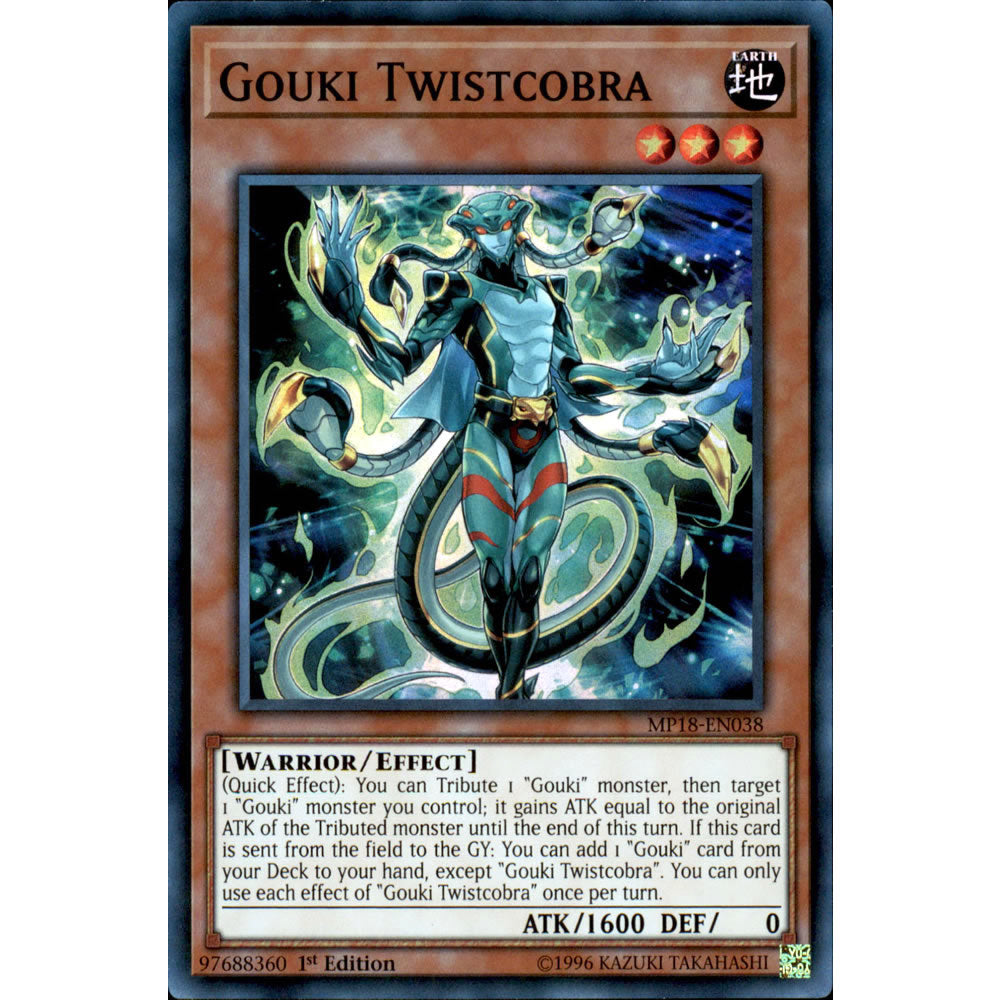 Gouki Twistcobra MP18-EN038 Yu-Gi-Oh! Card from the Mega Tin 2018 Mega Pack Set