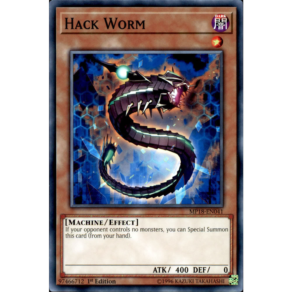 Hack Worm MP18-EN041 Yu-Gi-Oh! Card from the Mega Tin 2018 Mega Pack Set