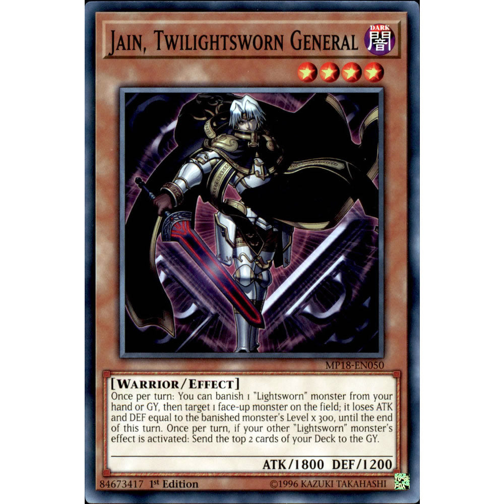 Jain, Twilightsworn General MP18-EN050 Yu-Gi-Oh! Card from the Mega Tin 2018 Mega Pack Set