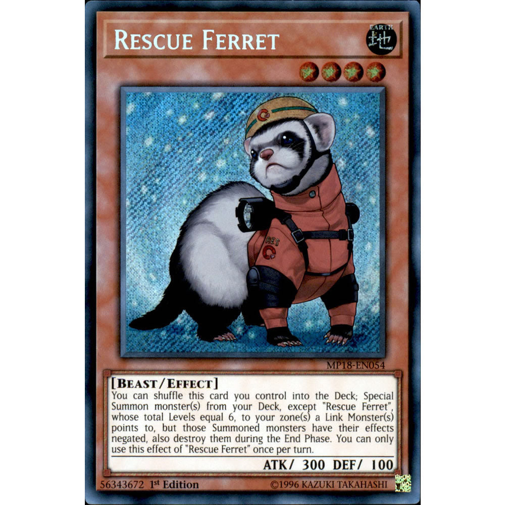 Rescue Ferret MP18-EN054 Yu-Gi-Oh! Card from the Mega Tin 2018 Mega Pack Set