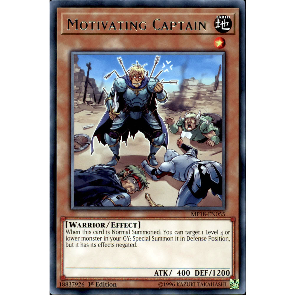 Motivating Captain MP18-EN055 Yu-Gi-Oh! Card from the Mega Tin 2018 Mega Pack Set