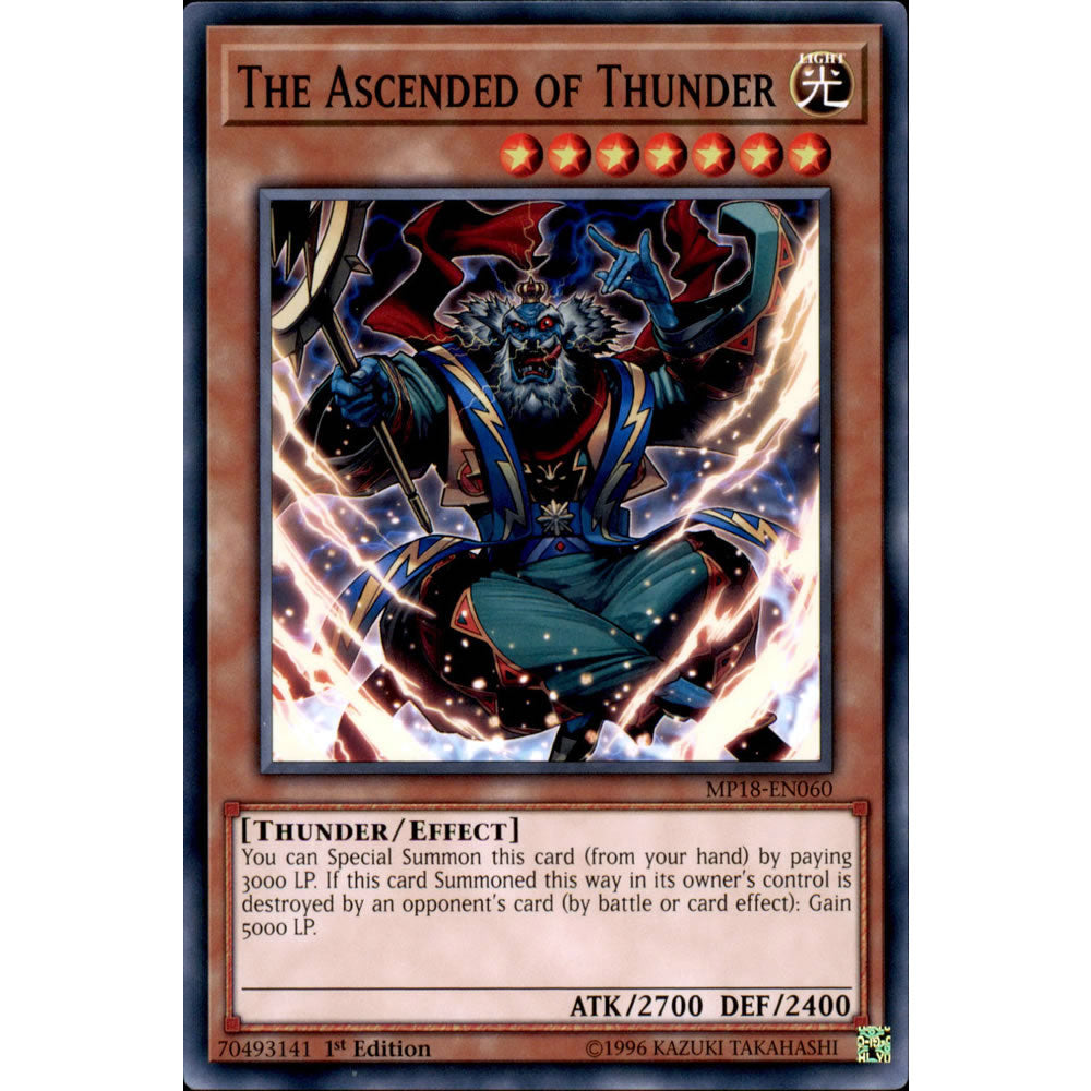 The Ascended of Thunder MP18-EN060 Yu-Gi-Oh! Card from the Mega Tin 2018 Mega Pack Set