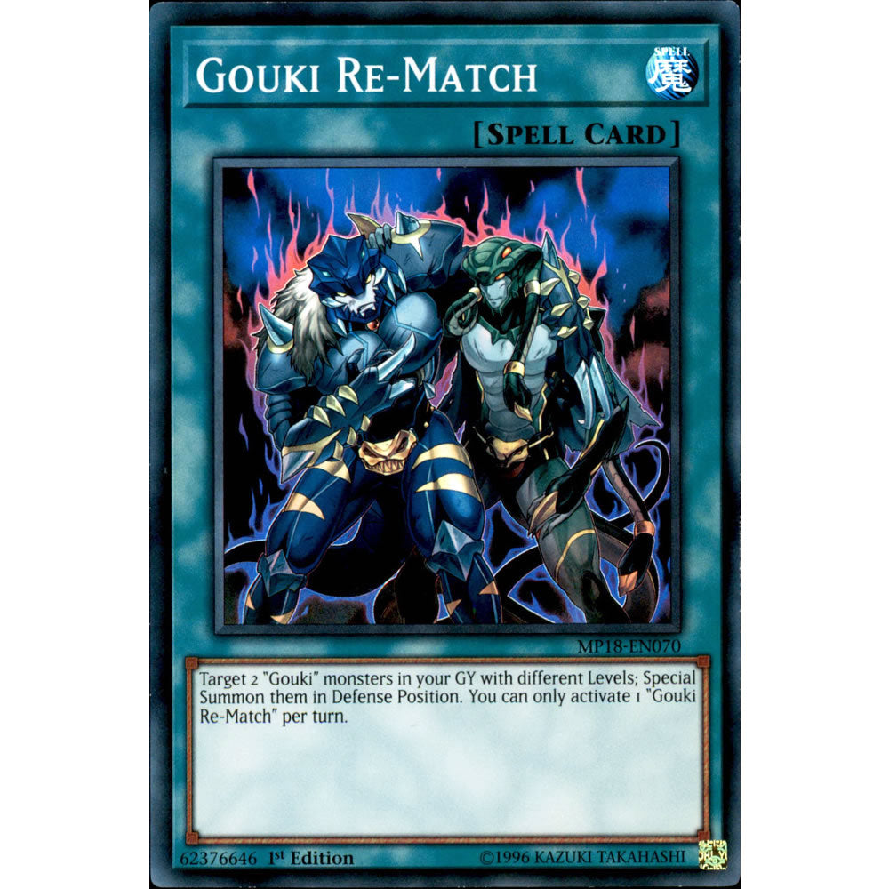 Gouki Re-Match MP18-EN070 Yu-Gi-Oh! Card from the Mega Tin 2018 Mega Pack Set