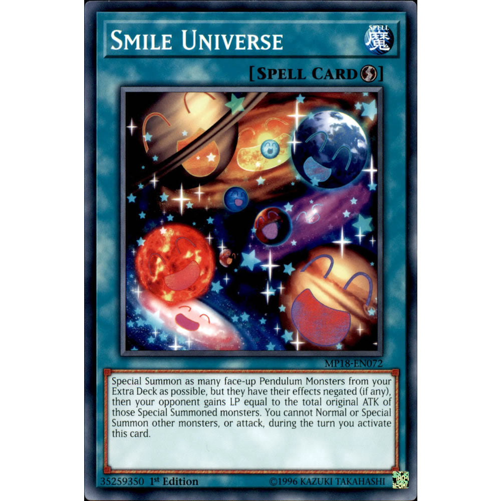 Smile Universe MP18-EN072 Yu-Gi-Oh! Card from the Mega Tin 2018 Mega Pack Set