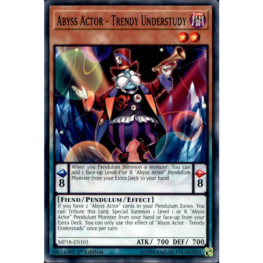 Abyss Actor - Trendy Understudy MP18-EN101 Yu-Gi-Oh! Card from the Mega Tin 2018 Mega Pack Set