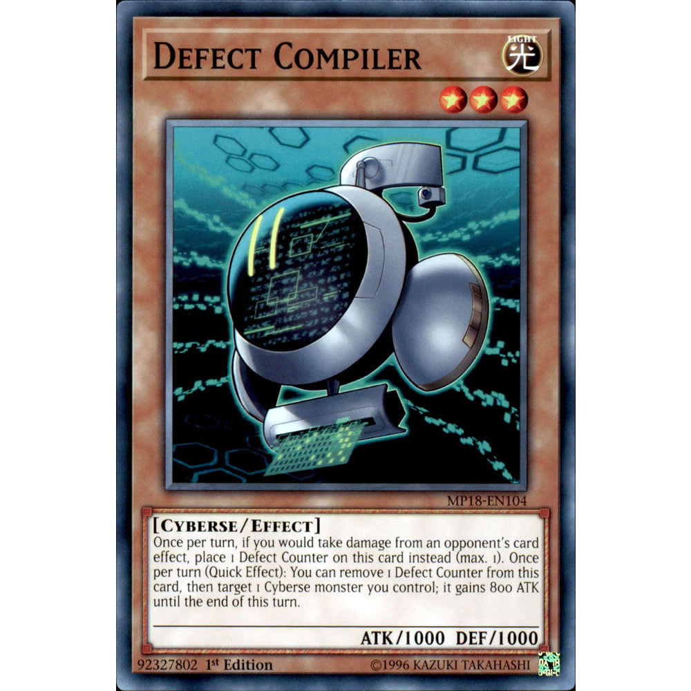 Defect Compiler MP18-EN104 Yu-Gi-Oh! Card from the Mega Tin 2018 Mega Pack Set