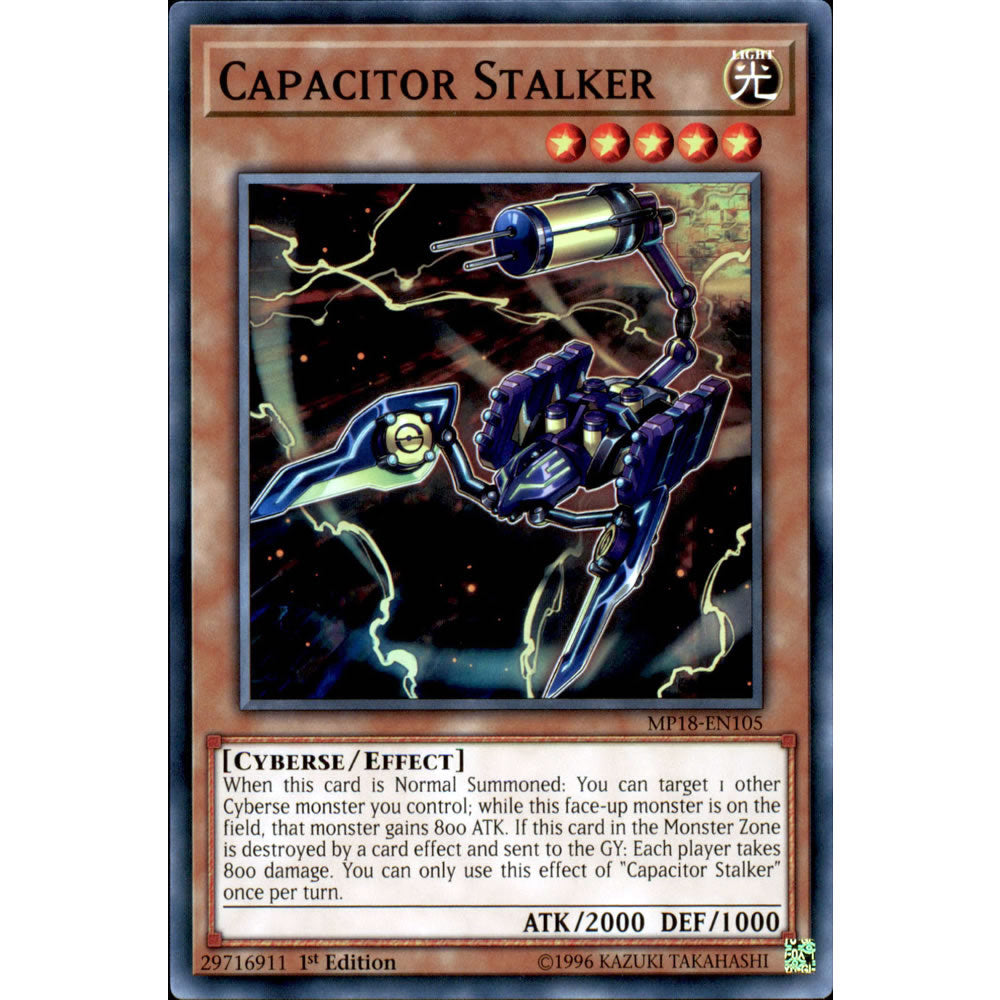 Capacitor Stalker MP18-EN105 Yu-Gi-Oh! Card from the Mega Tin 2018 Mega Pack Set
