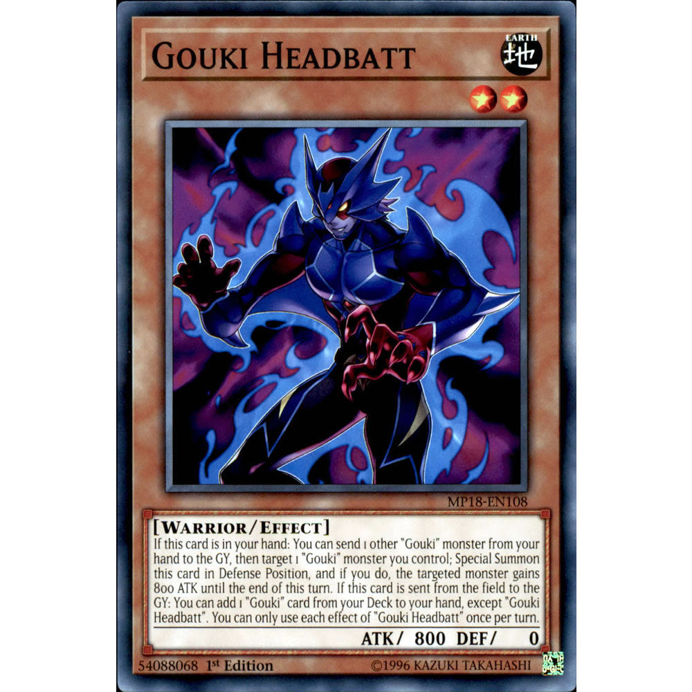 Gouki Headbatt MP18-EN108 Yu-Gi-Oh! Card from the Mega Tin 2018 Mega Pack Set