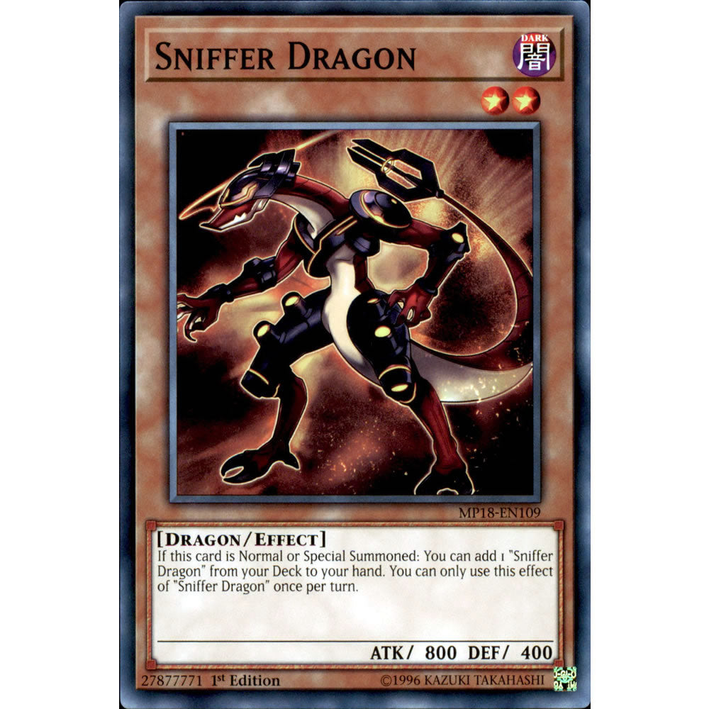 Sniffer Dragon MP18-EN109 Yu-Gi-Oh! Card from the Mega Tin 2018 Mega Pack Set