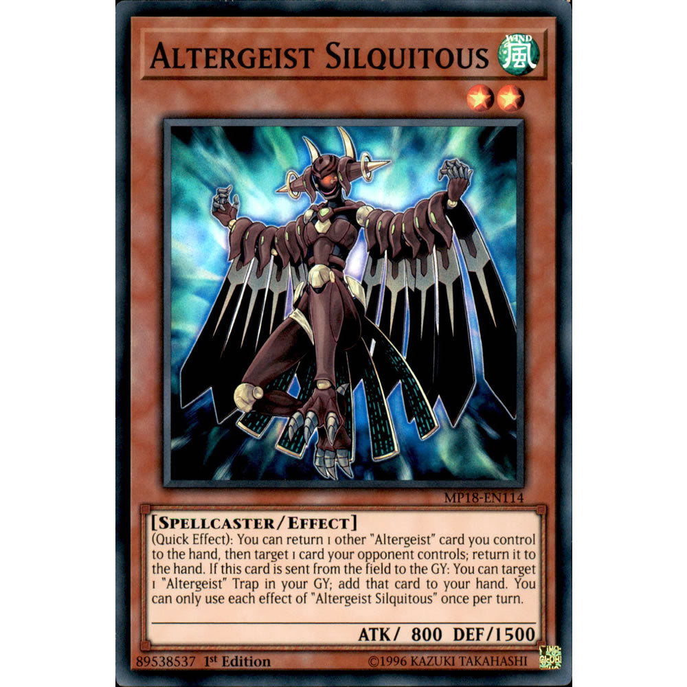 Altergeist Silquitous MP18-EN114 Yu-Gi-Oh! Card from the Mega Tin 2018 Mega Pack Set