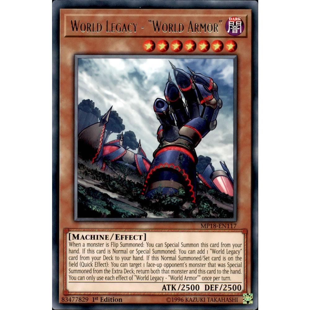 World Legacy - World Armor MP18-EN117 Yu-Gi-Oh! Card from the Mega Tin 2018 Mega Pack Set