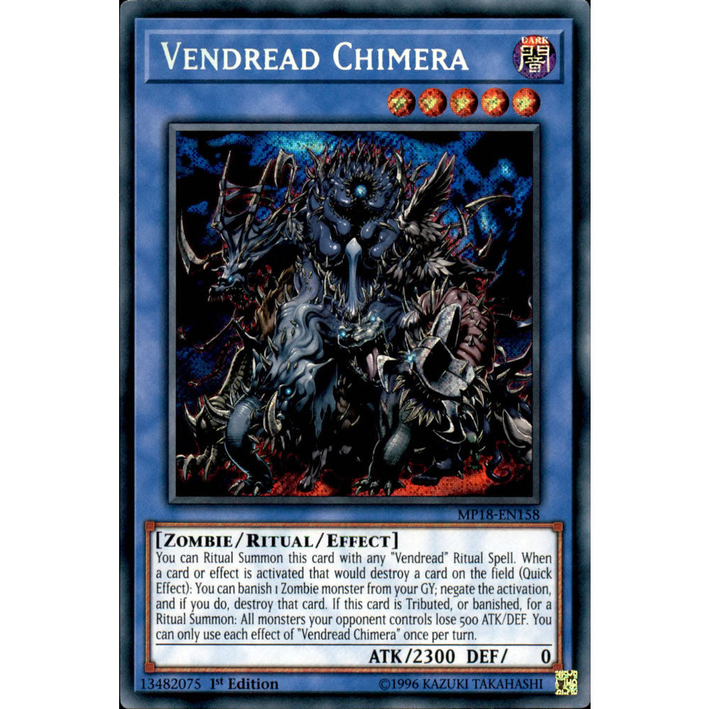 Vendread Chimera MP18-EN158 Yu-Gi-Oh! Card from the Mega Tin 2018 Mega Pack Set