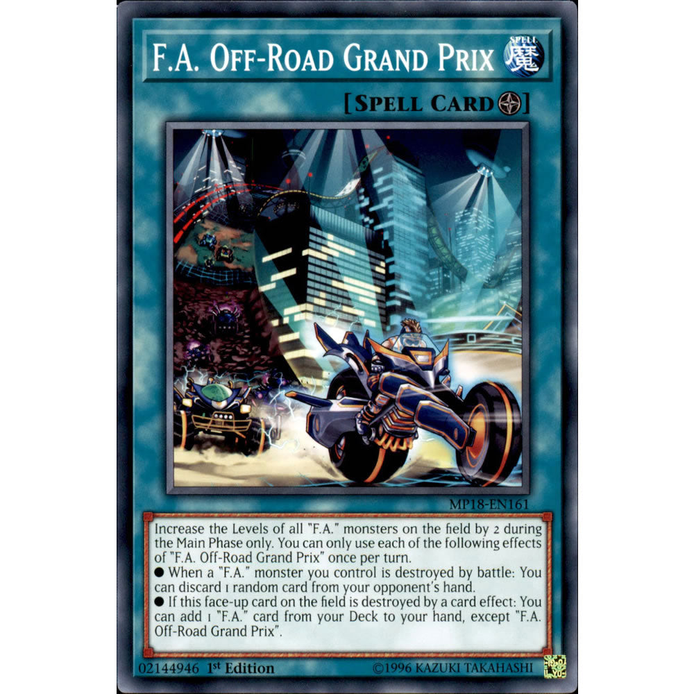 F.A. Off-Road Grand Prix MP18-EN161 Yu-Gi-Oh! Card from the Mega Tin 2018 Mega Pack Set