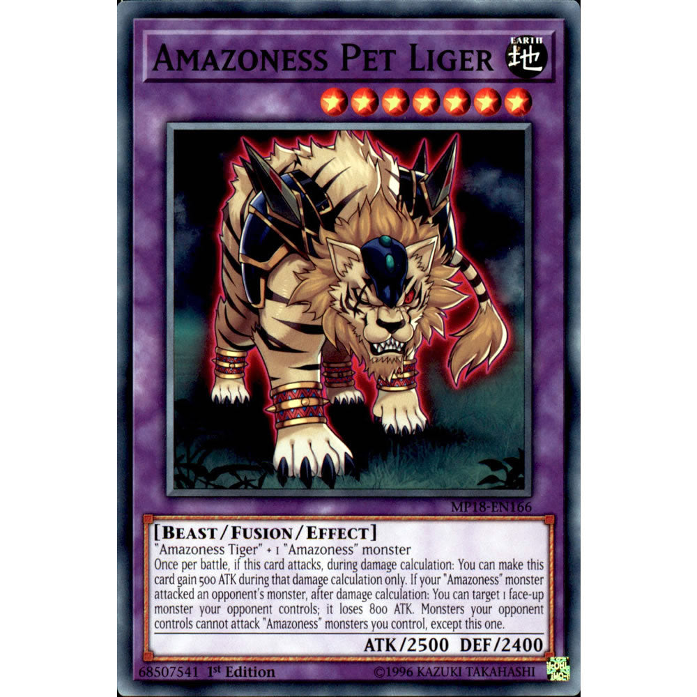 Amazoness Pet Liger MP18-EN166 Yu-Gi-Oh! Card from the Mega Tin 2018 Mega Pack Set
