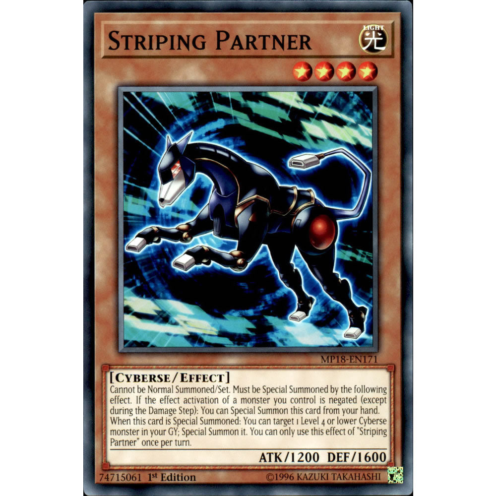 Striping Partner MP18-EN171 Yu-Gi-Oh! Card from the Mega Tin 2018 Mega Pack Set