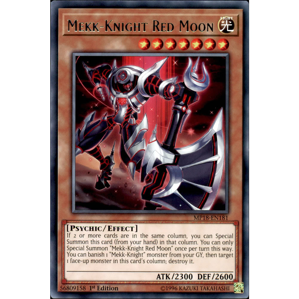 Mekk-Knight Red Moon MP18-EN181 Yu-Gi-Oh! Card from the Mega Tin 2018 Mega Pack Set