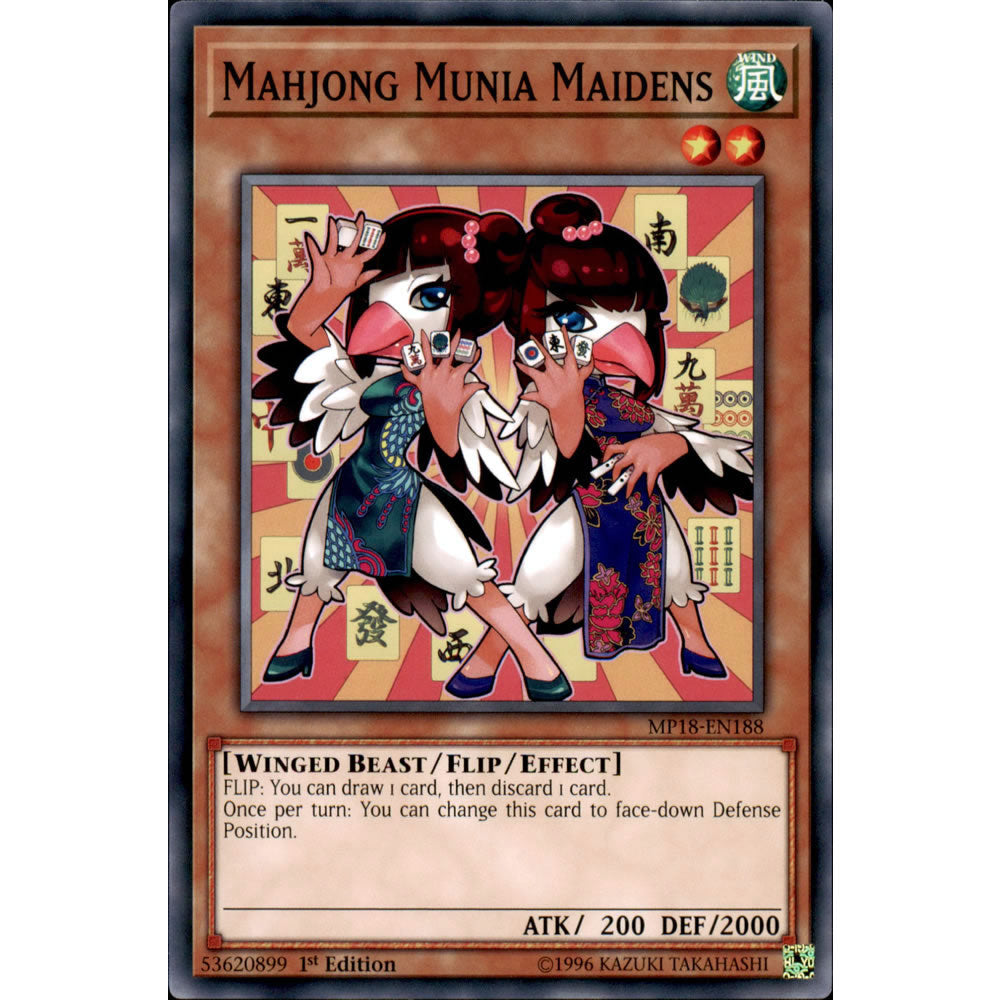 Mahjong Munia Maidens MP18-EN188 Yu-Gi-Oh! Card from the Mega Tin 2018 Mega Pack Set