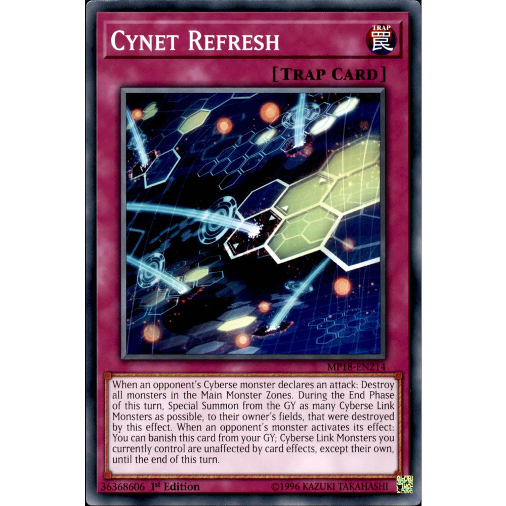 Cynet Refresh MP18-EN214 Yu-Gi-Oh! Card from the Mega Tin 2018 Mega Pack Set