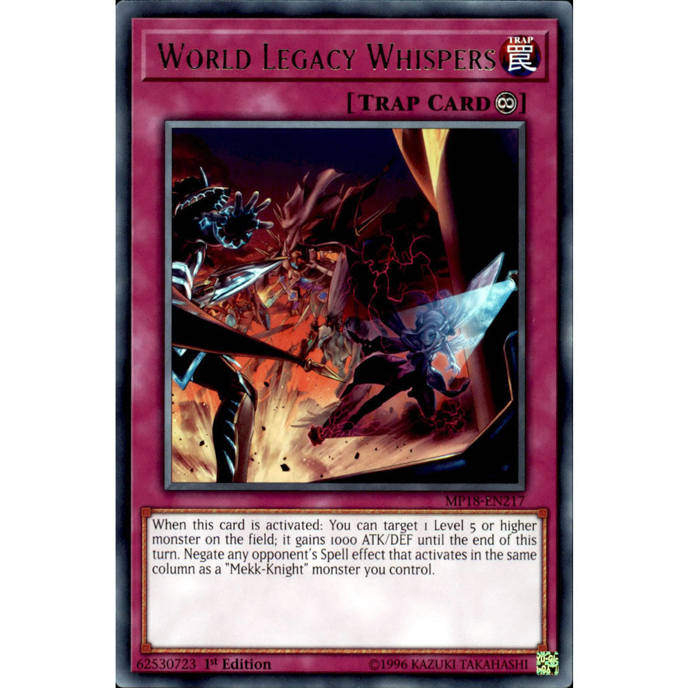 World Legacy Whispers MP18-EN217 Yu-Gi-Oh! Card from the Mega Tin 2018 Mega Pack Set