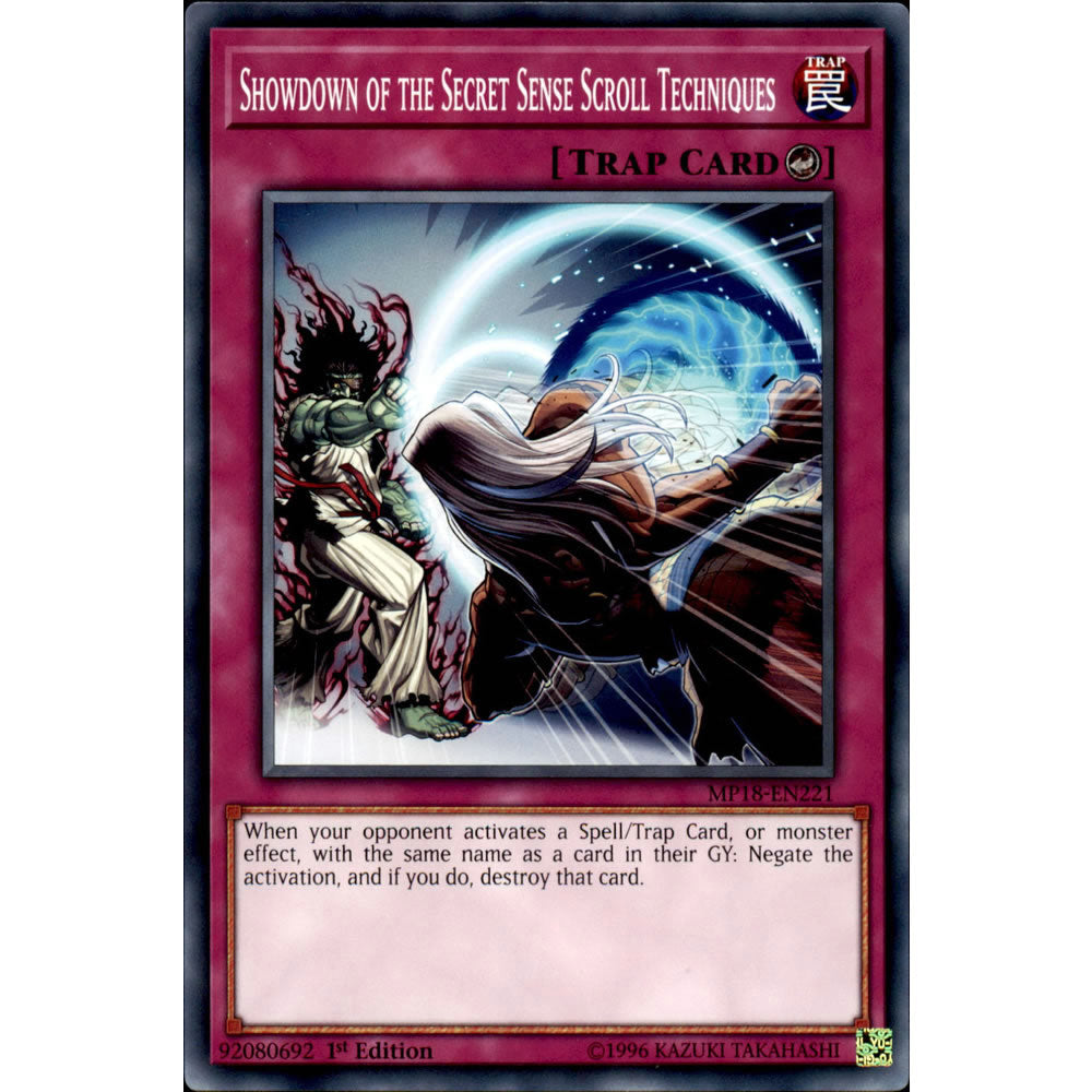 Showdown of the Secret Sense Scroll Techniques MP18-EN221 Yu-Gi-Oh! Card from the Mega Tin 2018 Mega Pack Set