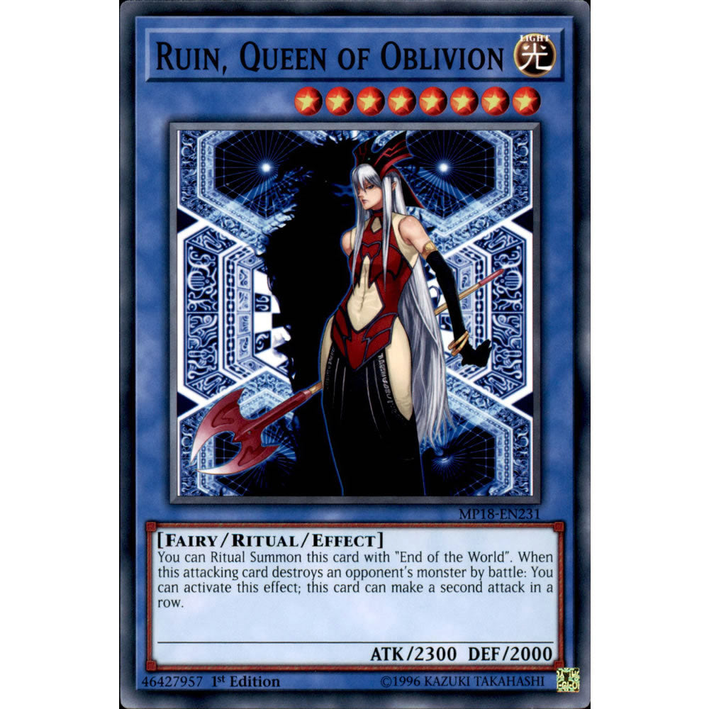 Ruin, Queen of Oblivion MP18-EN231 Yu-Gi-Oh! Card from the Mega Tin 2018 Mega Pack Set