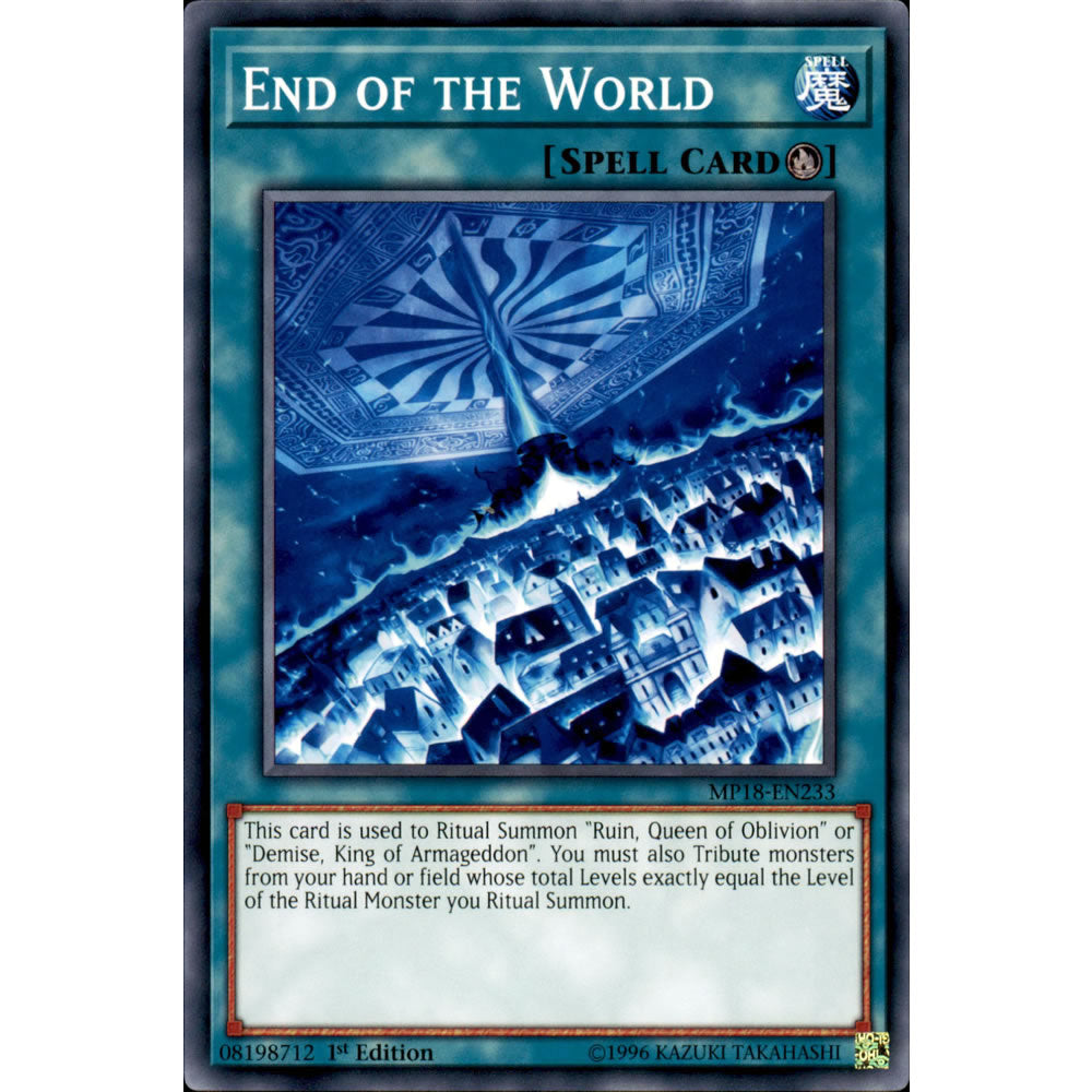 End of the World MP18-EN233 Yu-Gi-Oh! Card from the Mega Tin 2018 Mega Pack Set