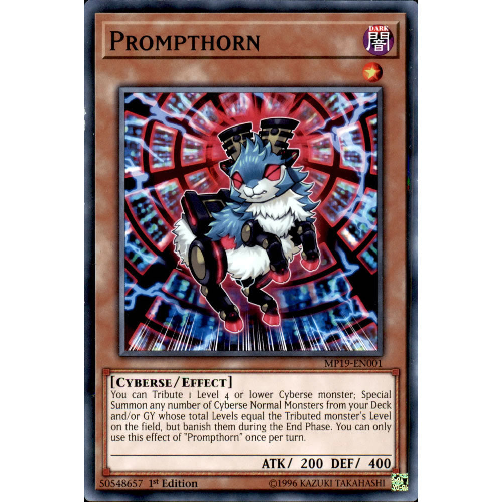 Prompthorn MP19-EN001 Yu-Gi-Oh! Card from the Mega Tin 2019 Mega Pack Set
