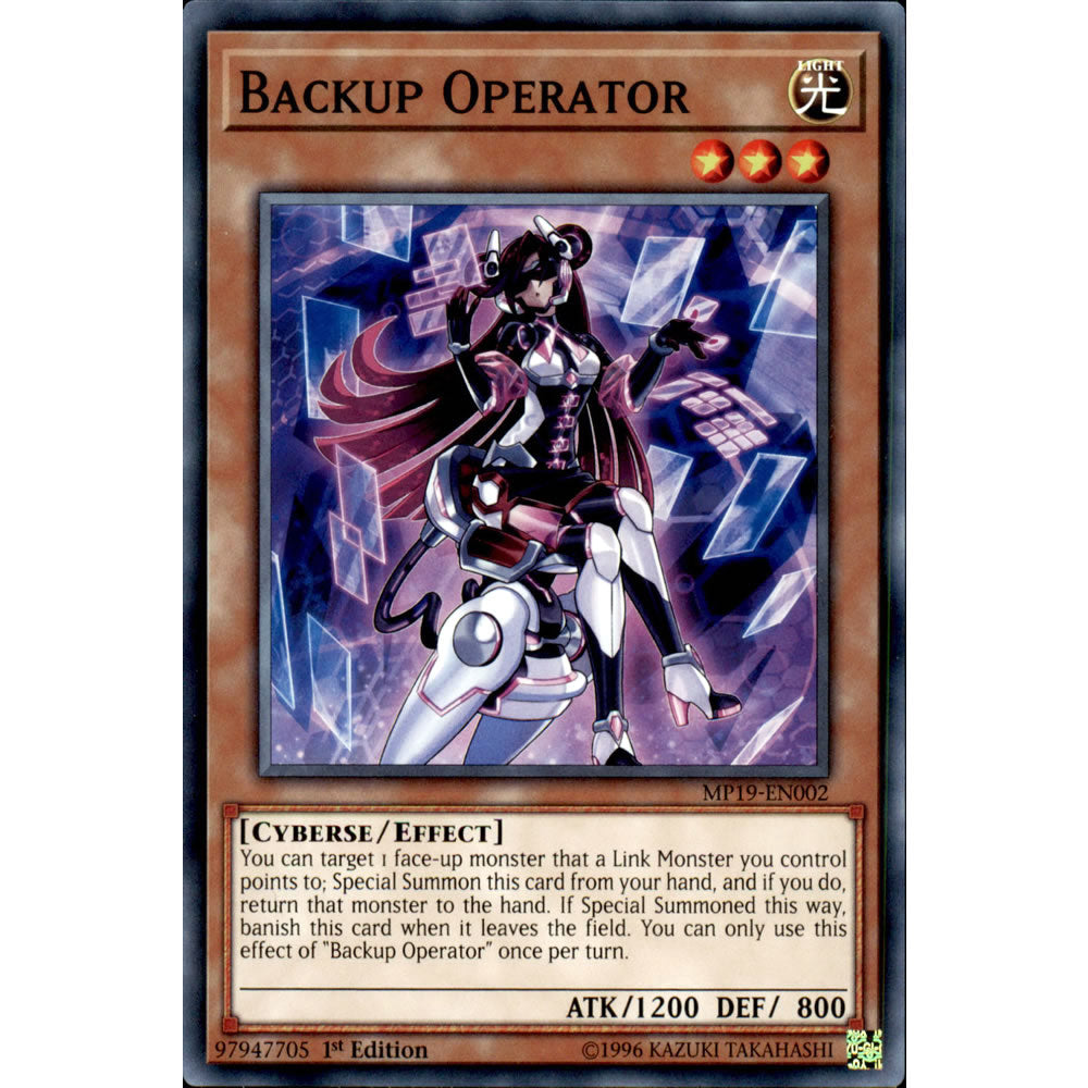 Backup Operator MP19-EN002 Yu-Gi-Oh! Card from the Mega Tin 2019 Mega Pack Set