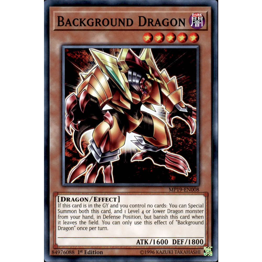 Background Dragon MP19-EN008 Yu-Gi-Oh! Card from the Mega Tin 2019 Mega Pack Set