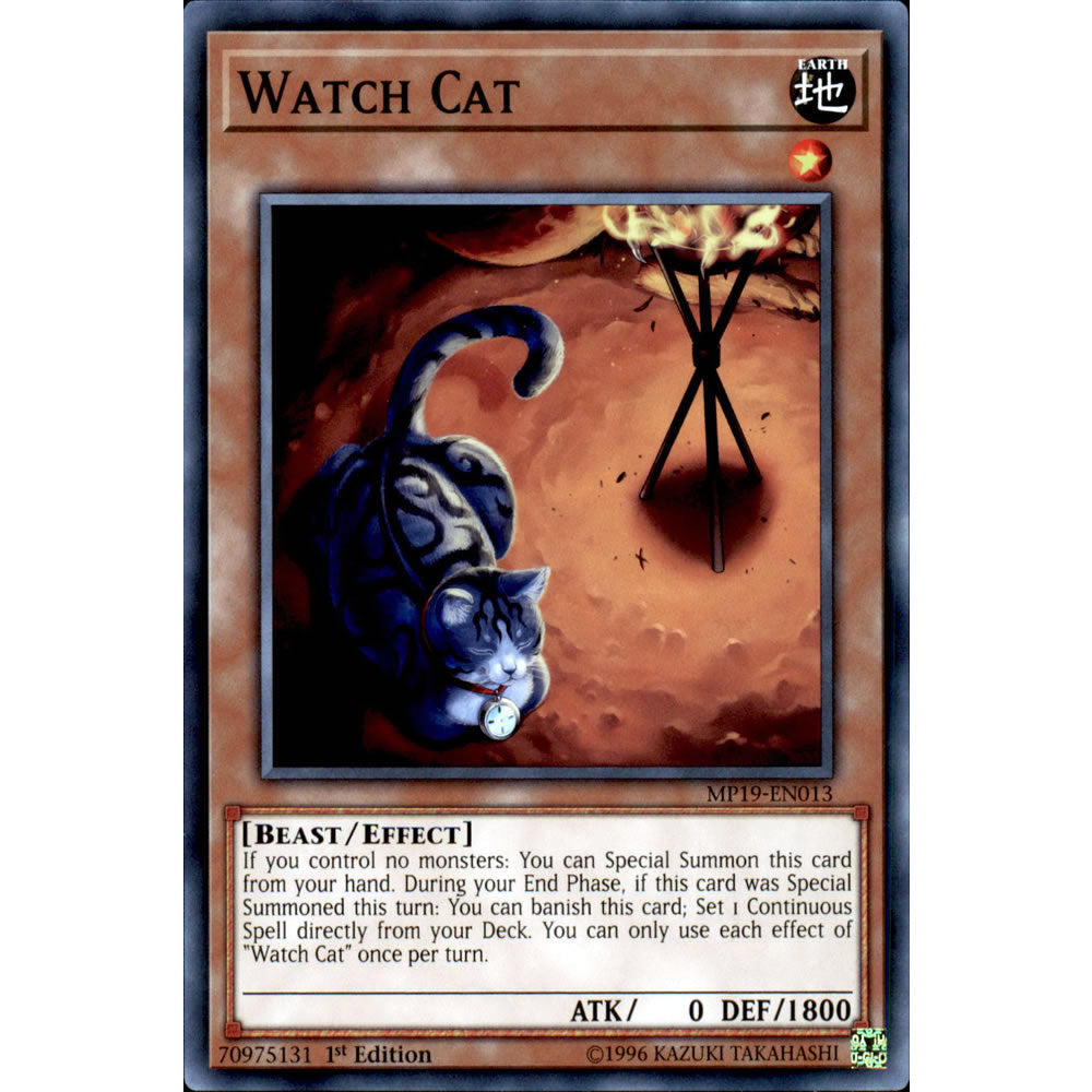 Watch Cat MP19-EN013 Yu-Gi-Oh! Card from the Mega Tin 2019 Mega Pack Set