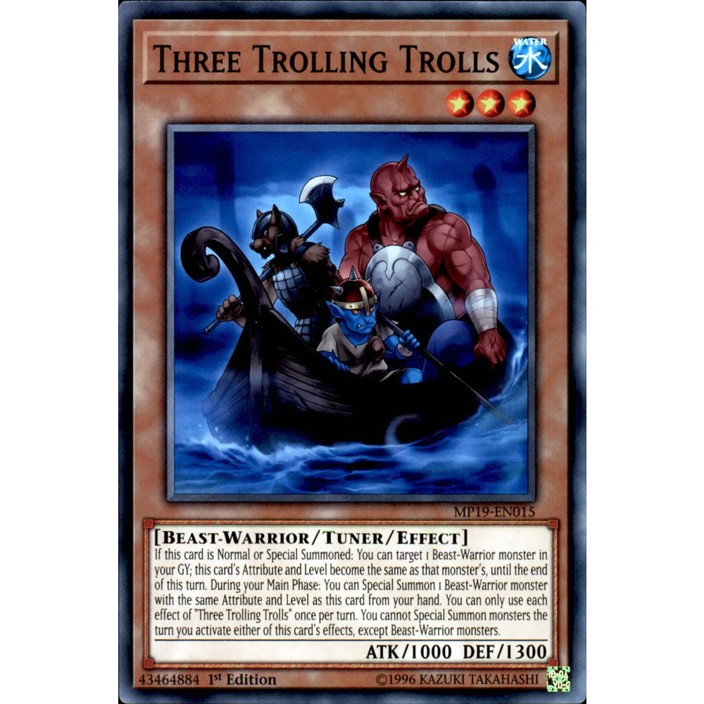 Three Trolling Trolls MP19-EN015 Yu-Gi-Oh! Card from the Mega Tin 2019 Mega Pack Set