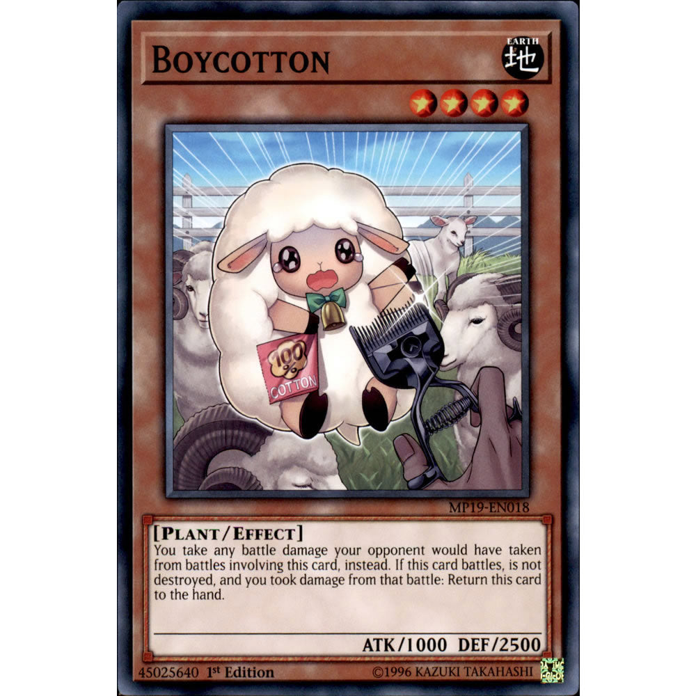 Boycotton MP19-EN018 Yu-Gi-Oh! Card from the Mega Tin 2019 Mega Pack Set