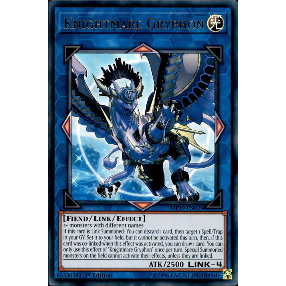 Knightmare Gryphon MP19-EN029 Yu-Gi-Oh! Card from the Mega Tin 2019 Mega Pack Set