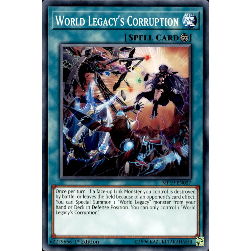 World Legacy's Corruption MP19-EN037 Yu-Gi-Oh! Card from the Mega Tin 2019 Mega Pack Set