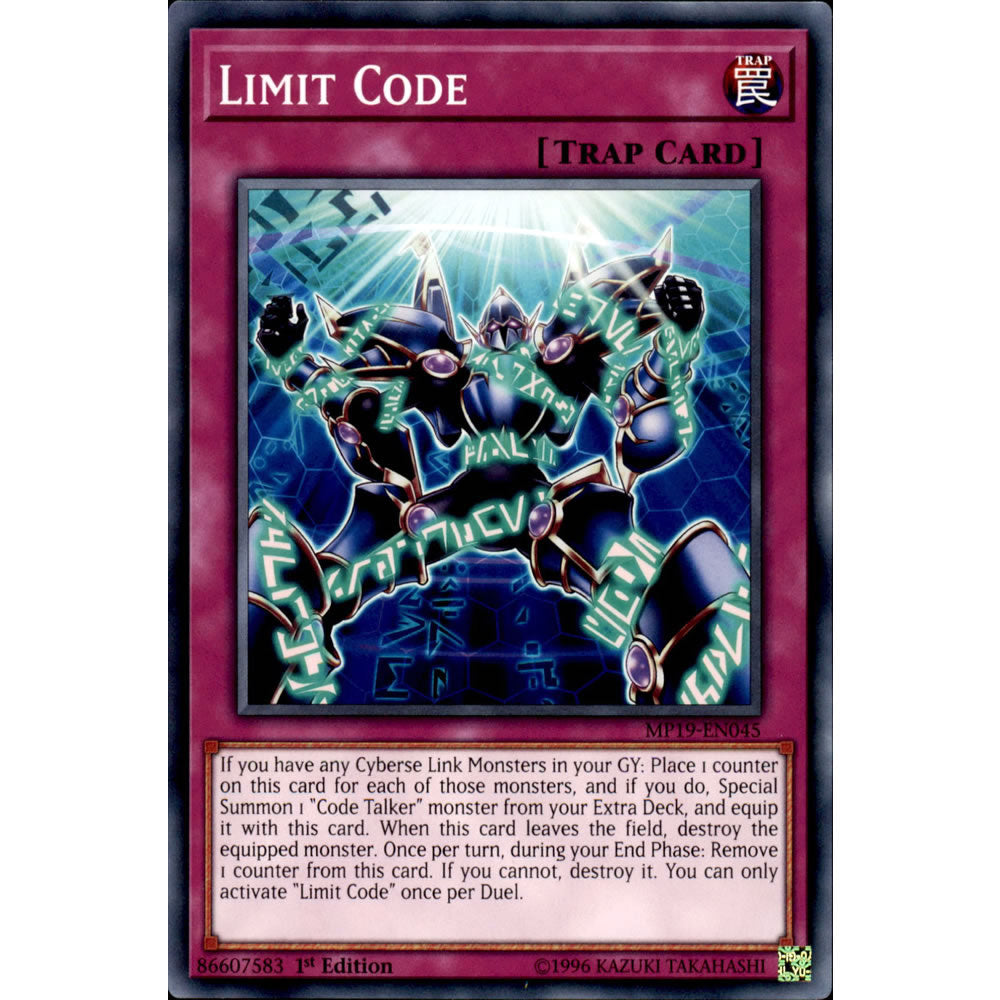 Limit Code MP19-EN045 Yu-Gi-Oh! Card from the Mega Tin 2019 Mega Pack Set