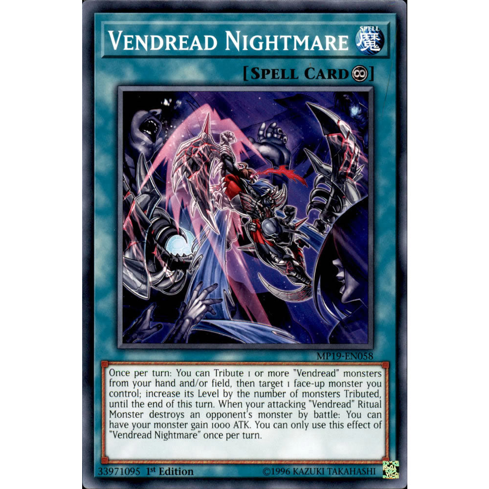 Vendread Nightmare MP19-EN058 Yu-Gi-Oh! Card from the Mega Tin 2019 Mega Pack Set