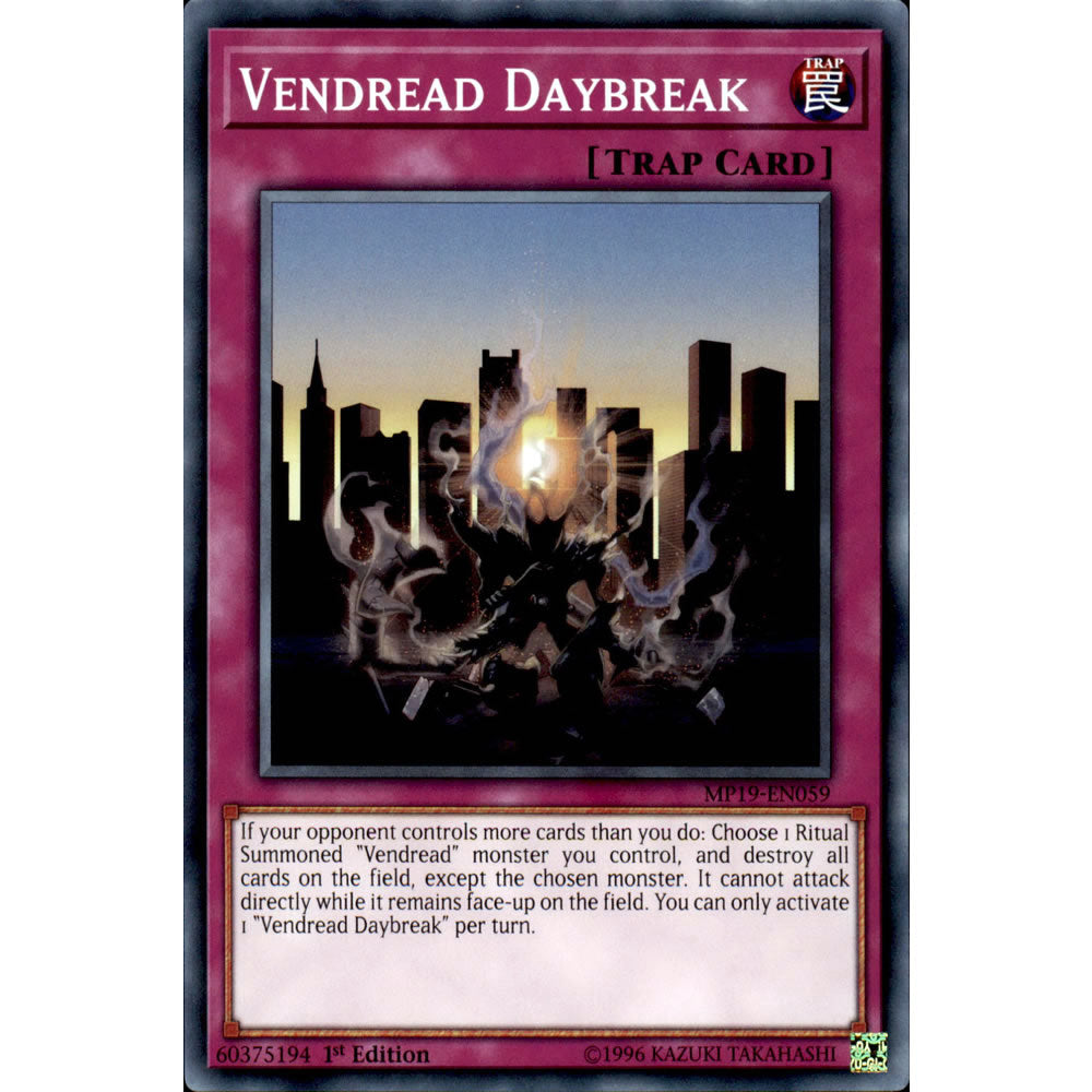Vendread Daybreak MP19-EN059 Yu-Gi-Oh! Card from the Mega Tin 2019 Mega Pack Set