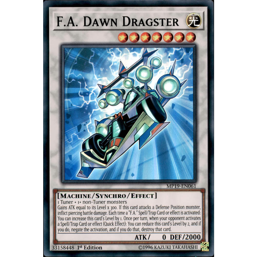 F.A. Dawn Dragster MP19-EN061 Yu-Gi-Oh! Card from the Mega Tin 2019 Mega Pack Set