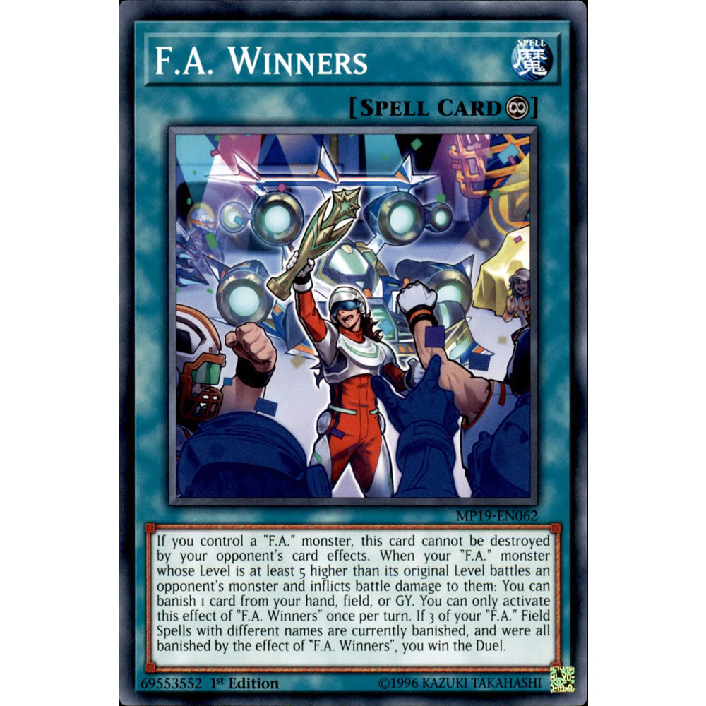 F.A. Winners MP19-EN062 Yu-Gi-Oh! Card from the Mega Tin 2019 Mega Pack Set