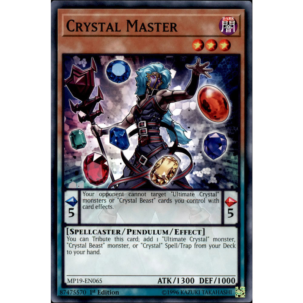 Crystal Master MP19-EN065 Yu-Gi-Oh! Card from the Mega Tin 2019 Mega Pack Set