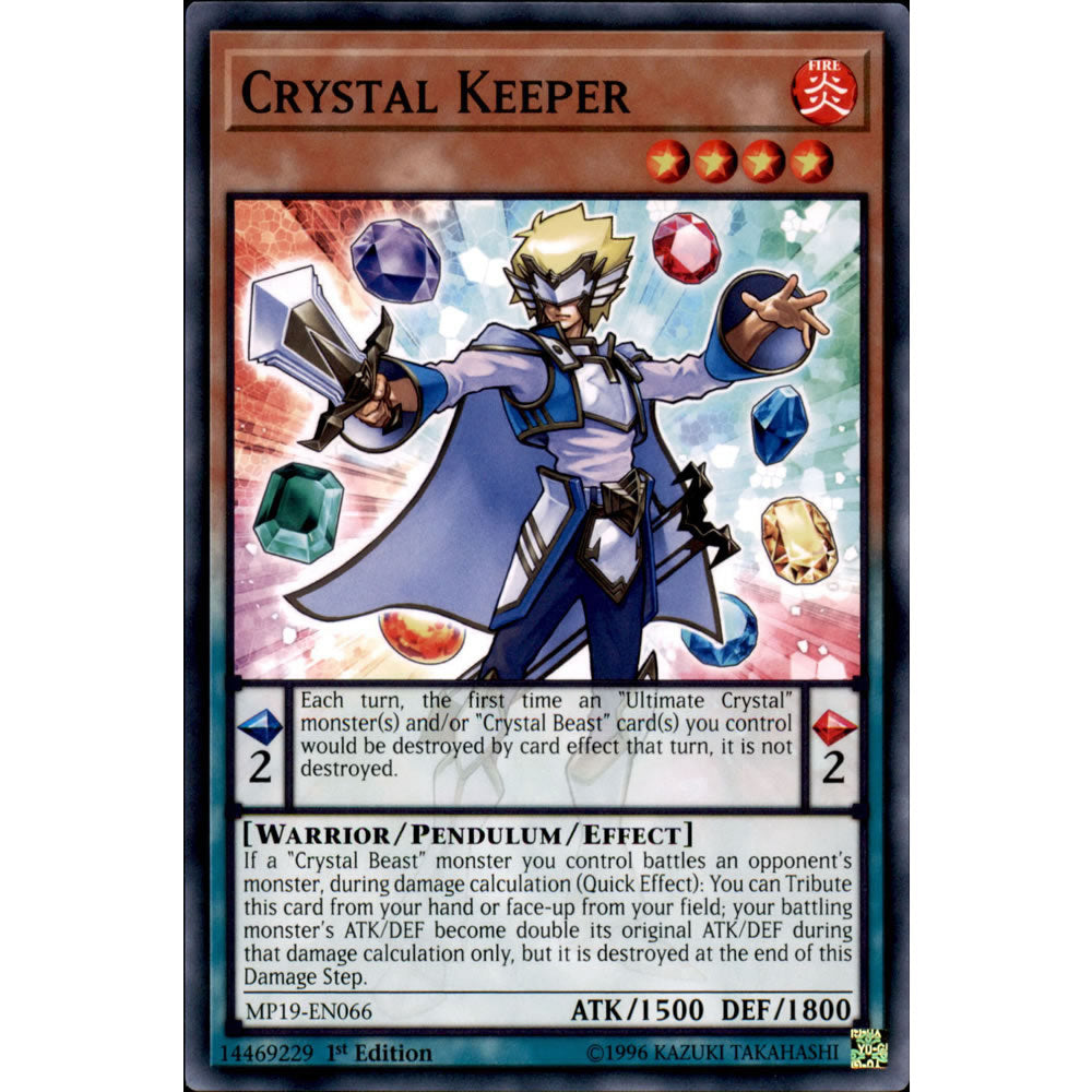 Crystal Keeper MP19-EN066 Yu-Gi-Oh! Card from the Mega Tin 2019 Mega Pack Set