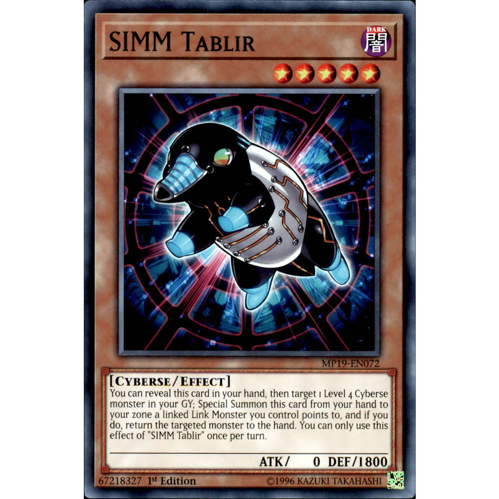 SIMM Tablir MP19-EN072 Yu-Gi-Oh! Card from the Mega Tin 2019 Mega Pack Set