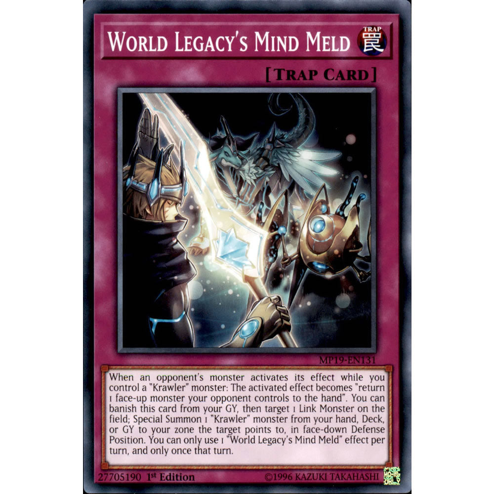 World Legacy's Mind Meld MP19-EN131 Yu-Gi-Oh! Card from the Mega Tin 2019 Mega Pack Set