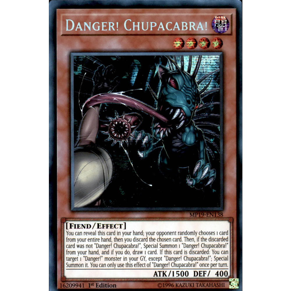 Danger! Chupacabra! MP19-EN138 Yu-Gi-Oh! Card from the Mega Tin 2019 Mega Pack Set
