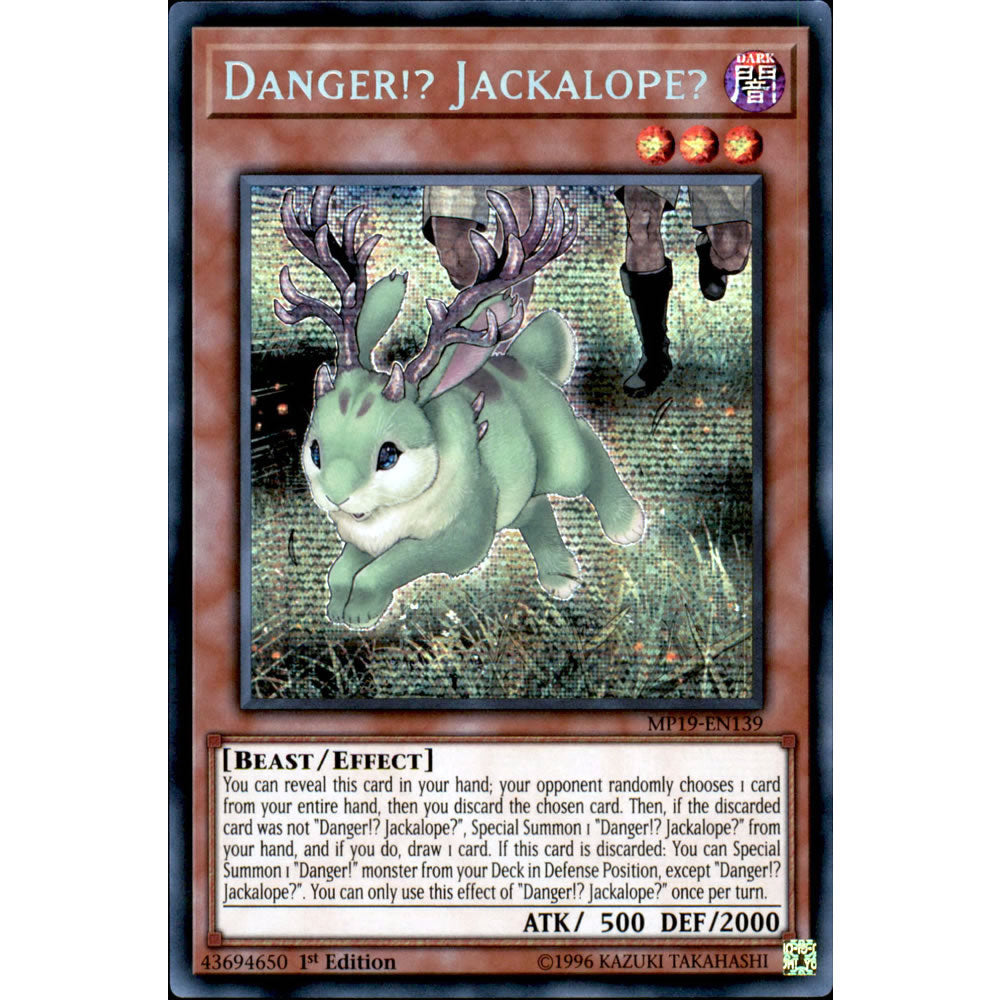 Danger!? Jackalope? MP19-EN139 Yu-Gi-Oh! Card from the Mega Tin 2019 Mega Pack Set
