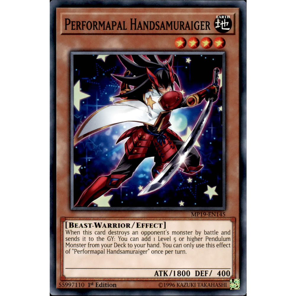 Performapal Handsamuraiger MP19-EN145 Yu-Gi-Oh! Card from the Mega Tin 2019 Mega Pack Set